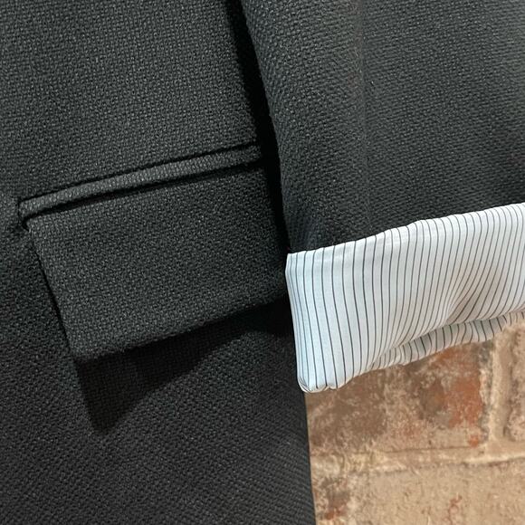 NEW Zara Printed Cuff Blazer in Black Size XS - Picture 8 of 10